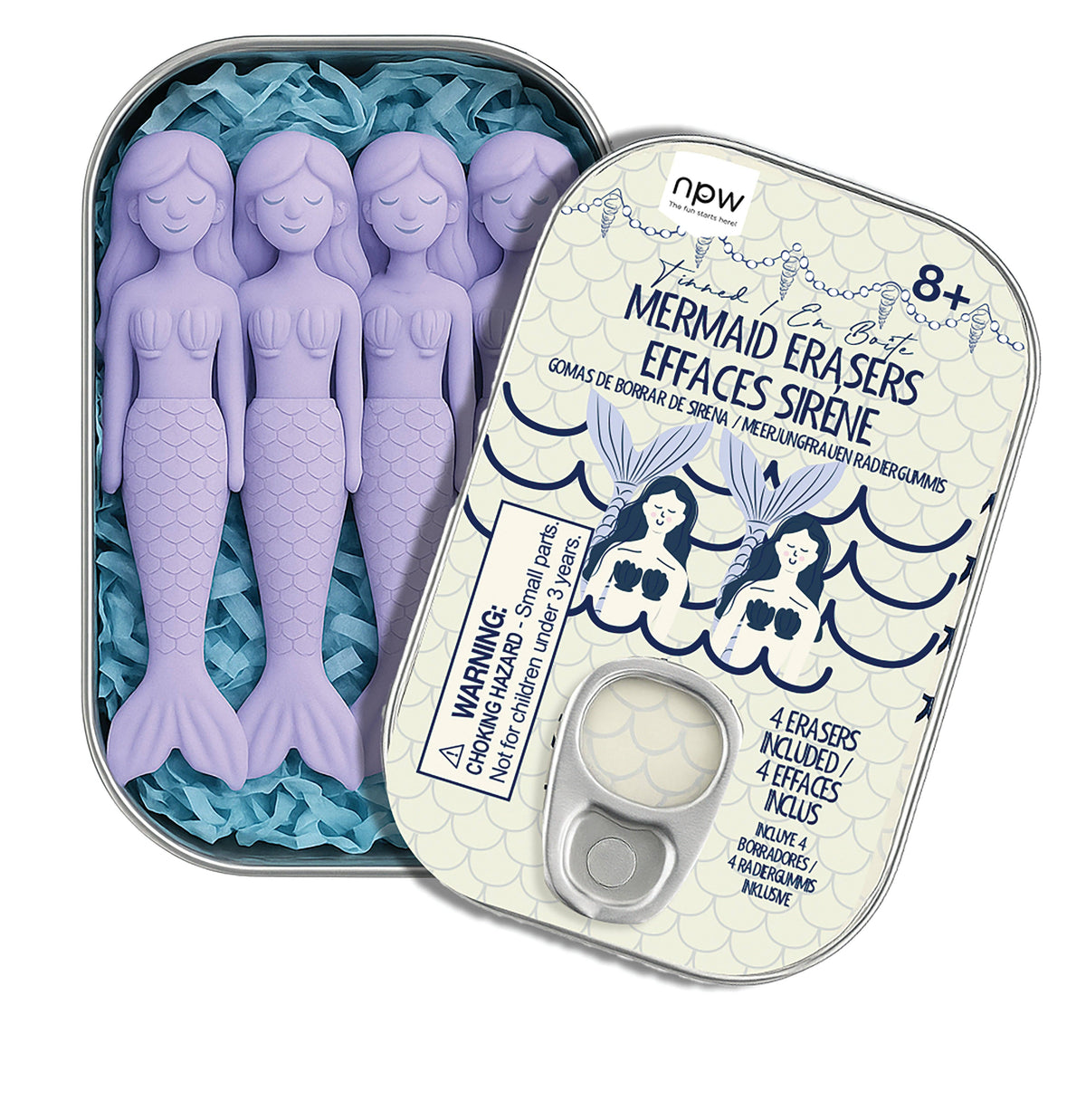 Mermaid Erasers 4 Pack