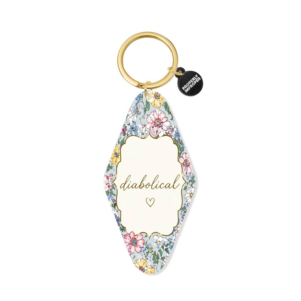 Printed Keychain Diabolical Floral