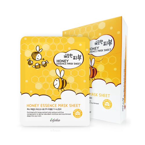ESFOLIO - HONEY ESSENCE MASK SHEET - 10 PCS
