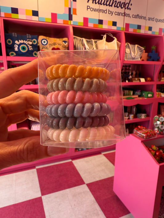 Spiral hair ties 6 pack