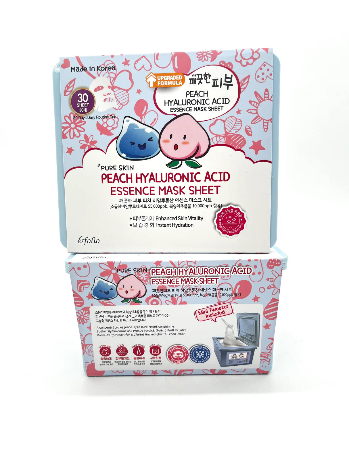 Esfolio Peach Mask Box  30 Sheet