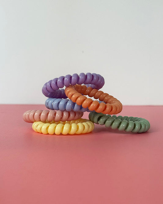 Spiral hair ties 6 pack