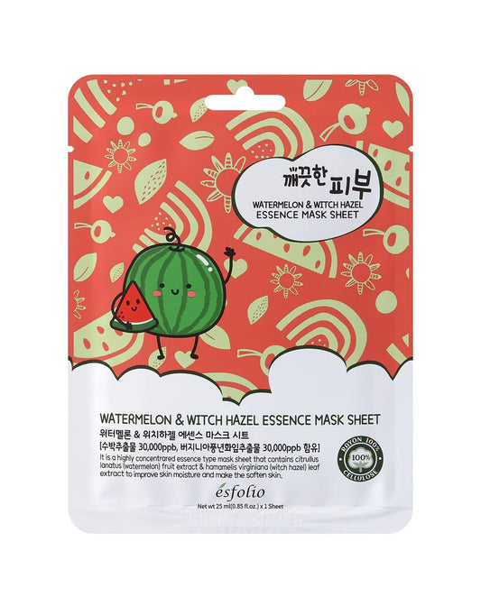 ESFOLIO - WATERMELON & WITCH HAZEL ESSENCE MASK SHEET